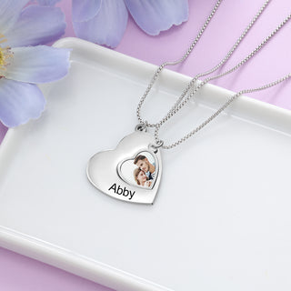 Custom Photo Heart Necklace