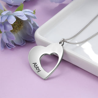 Custom Photo Heart Necklace