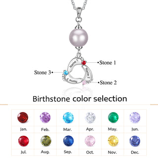 Custom Baby Feet Necklace with Pearl