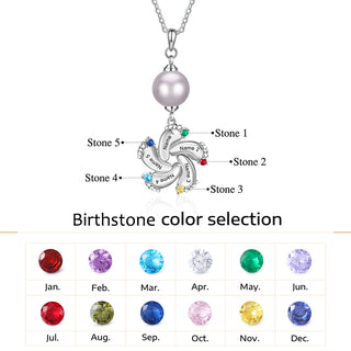 Custom Baby Feet Necklace with Pearl