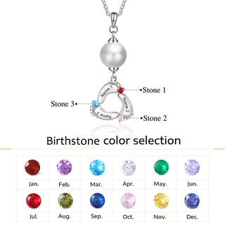 Custom Baby Feet Necklace with Pearl