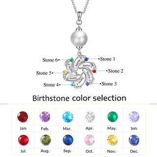 Custom Baby Feet Necklace with Pearl