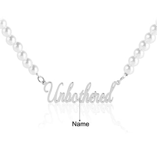 Personalized Pearl Name Necklace