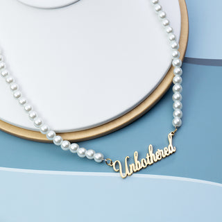 Personalized Pearl Name Necklace