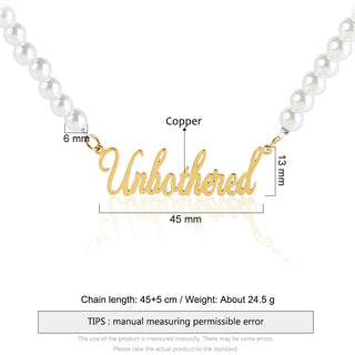 Personalized Pearl Name Necklace