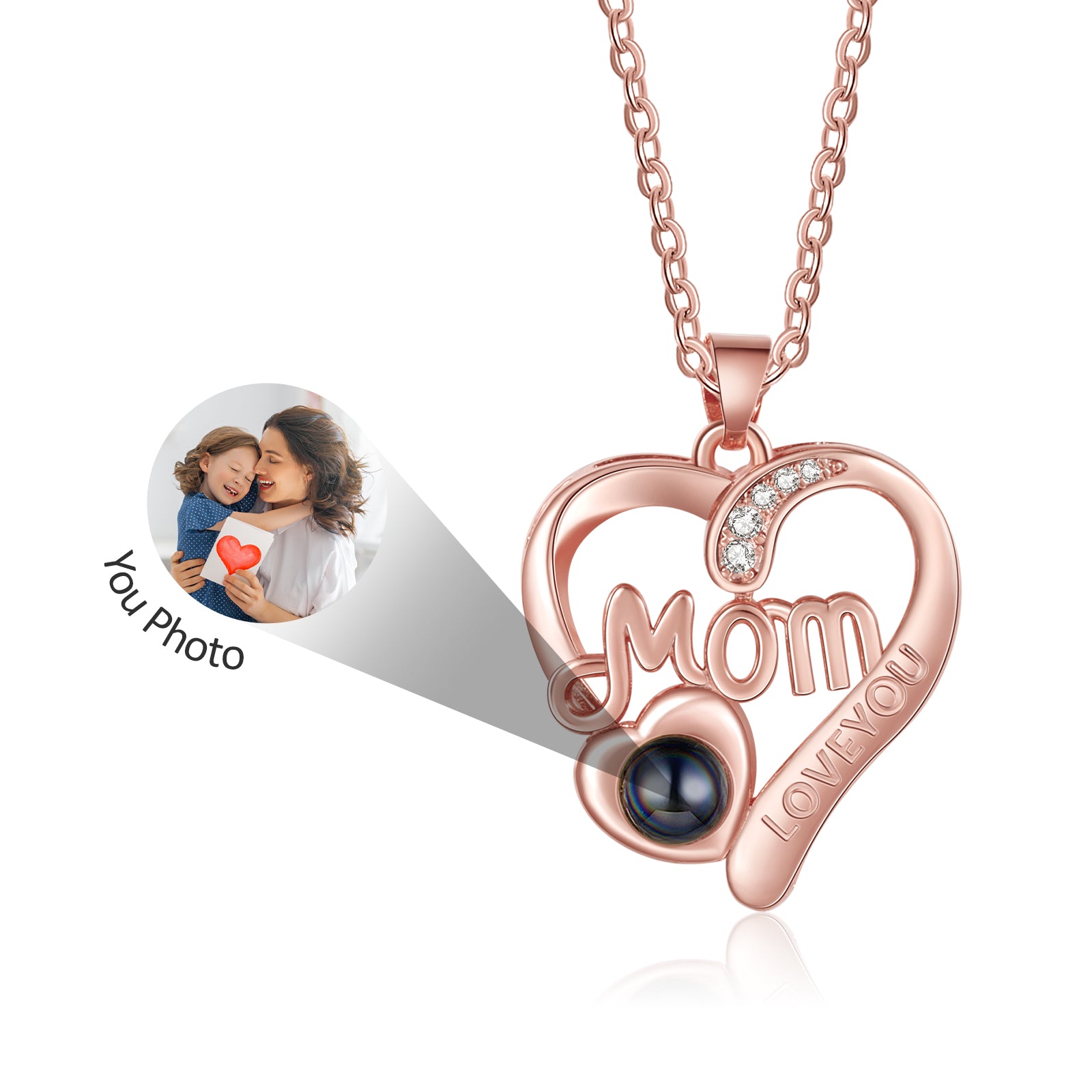 Custom Photo Projection Necklace
