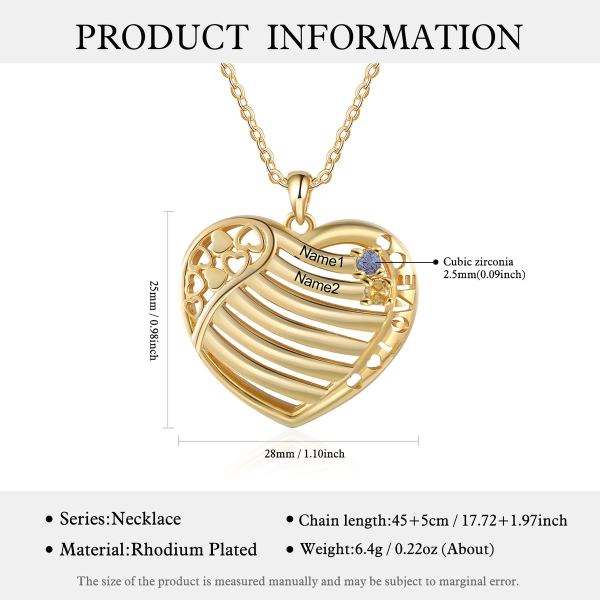 Custom Heart Necklace