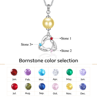 Custom Baby Feet Necklace with Pearl