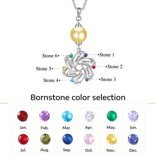 Custom Baby Feet Necklace with Pearl