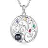 Custom Family Tree Photo Projection Necklace