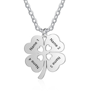 Custom Name Four-Clover Necklace