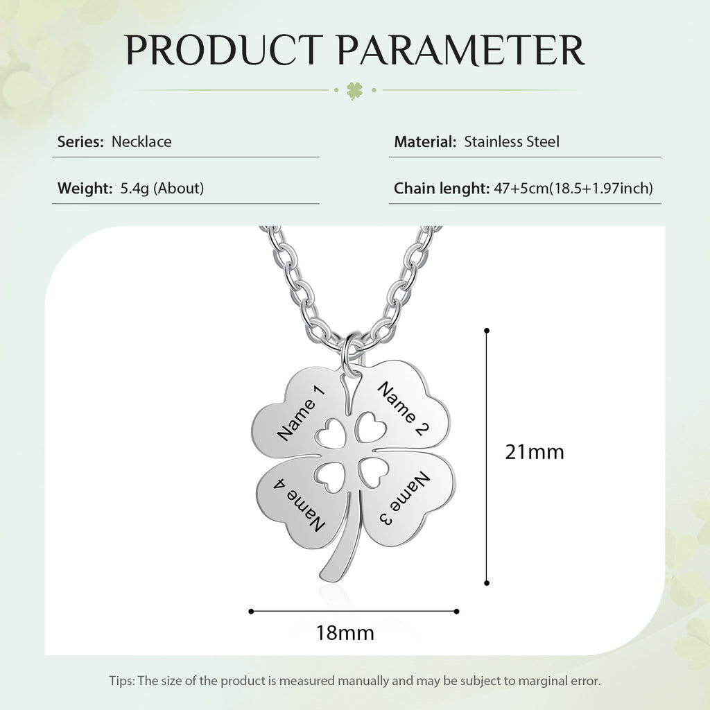 Custom Name Four-Clover Necklace