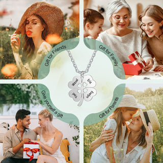Custom Name Four-Clover Necklace