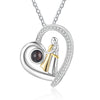 Custom Photo Projection Heart Necklace
