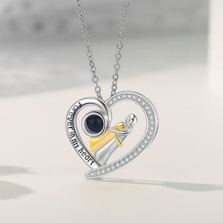 Custom Photo Projection Heart Necklace