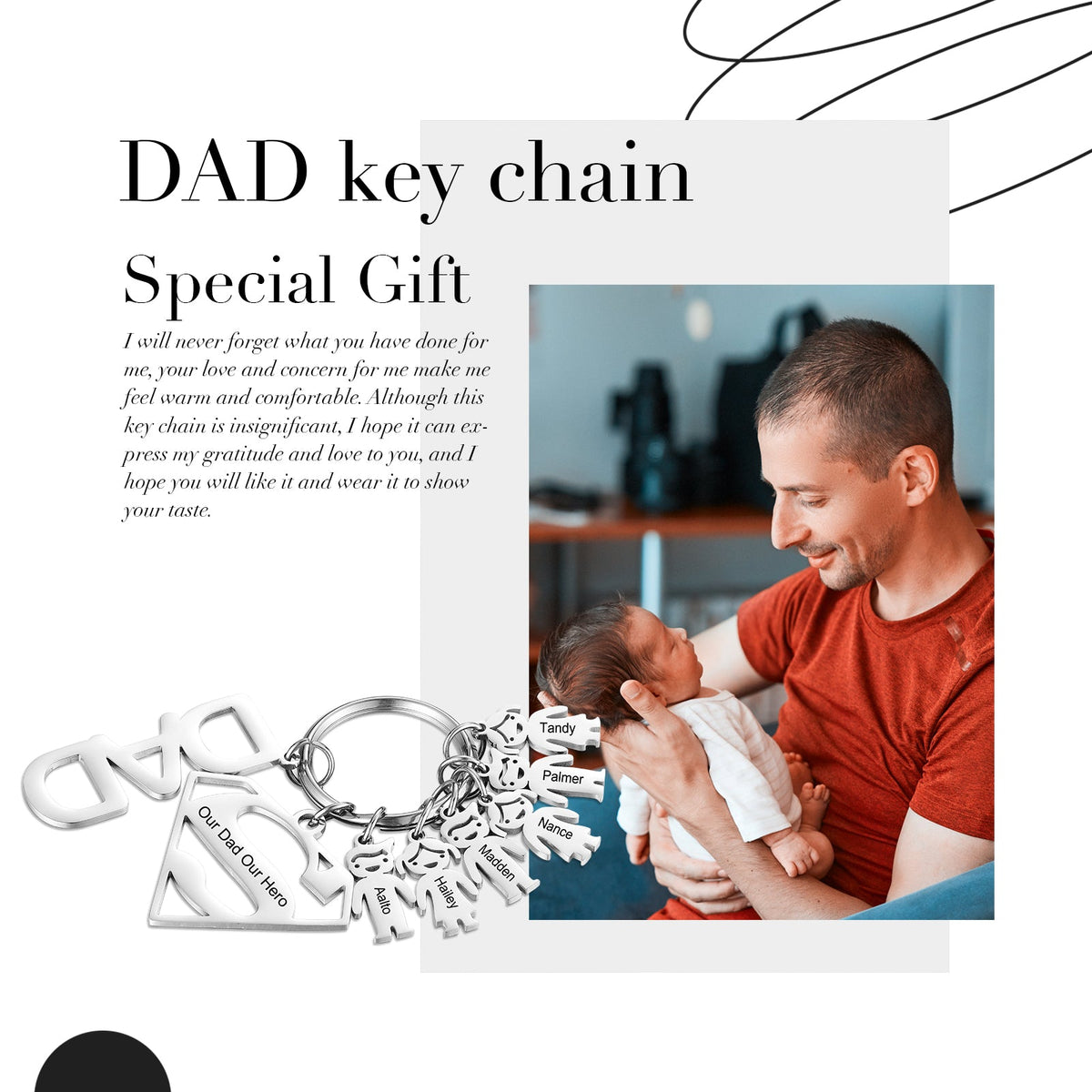 Custom Dad Keychain
