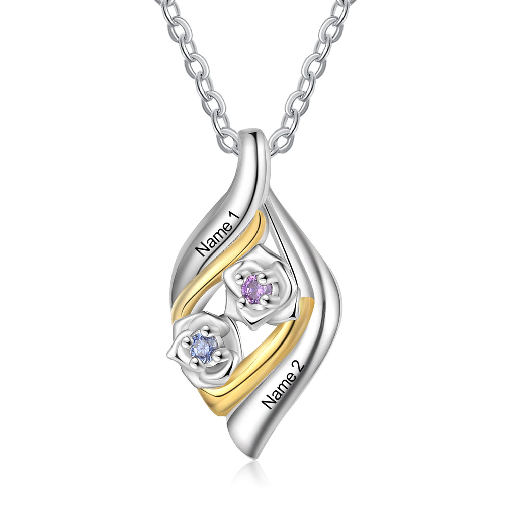 Custom Rose Flower Necklace