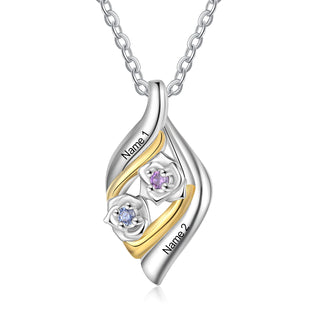 Custom Rose Flower Necklace