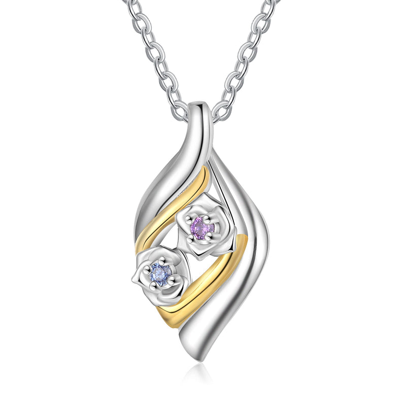 Custom Rose Flower Necklace