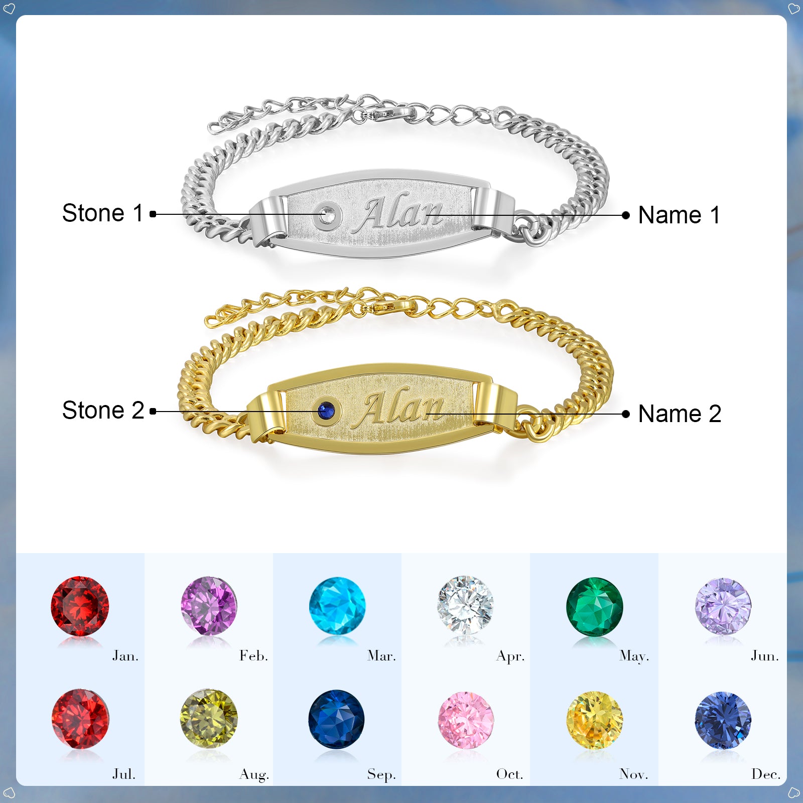 Custom Couple Bracelet