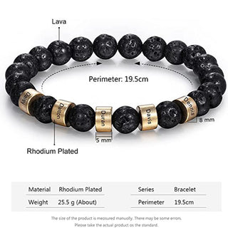Copper Personalized Natural Stone Bracelets
