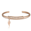 Personalized Stainless Steel Leaf Name Bracelet
