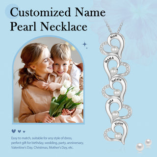 Custom Heart Necklace with Pearl