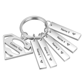 Personalized Diamond Stainless Steel Keychain