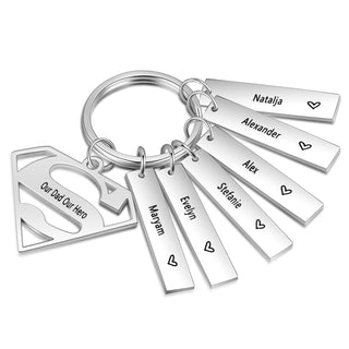 Personalized Diamond Stainless Steel Keychain