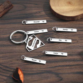 Personalized Diamond Stainless Steel Keychain