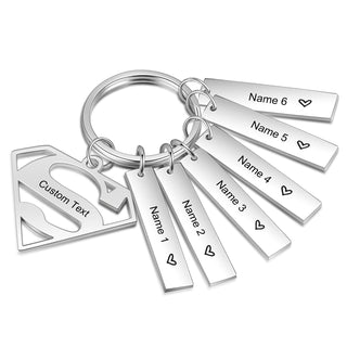 Personalized Diamond Stainless Steel Keychain