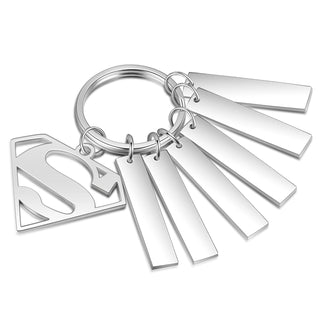 Personalized Diamond Stainless Steel Keychain