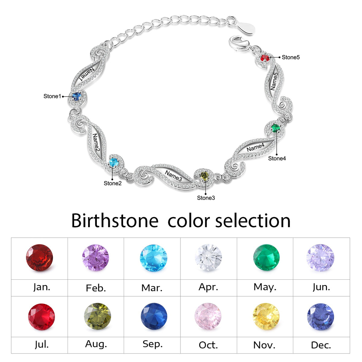 Custom Birthstone Bracelet