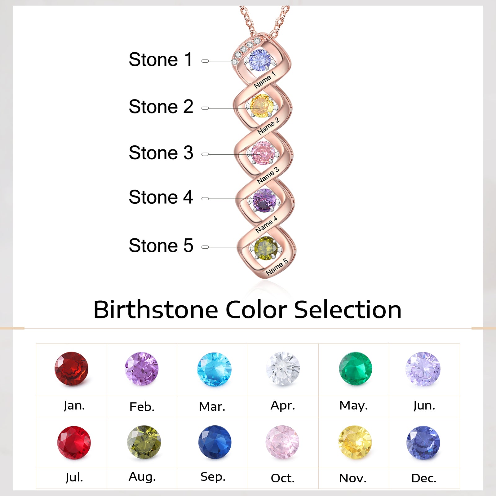 Custom Birthstone Necklace