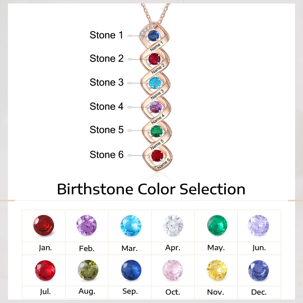 Custom Birthstone Necklace