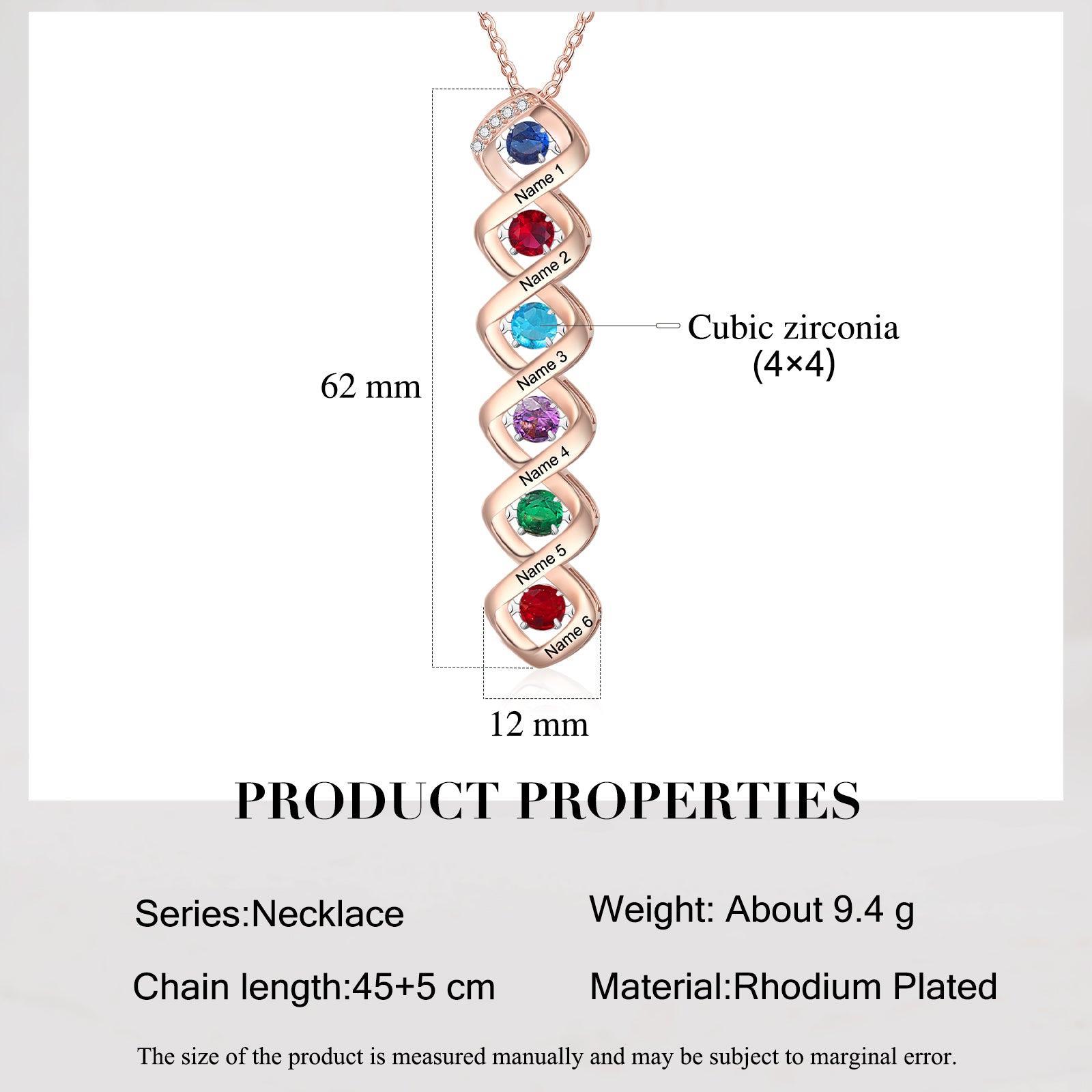 Custom Birthstone Necklace