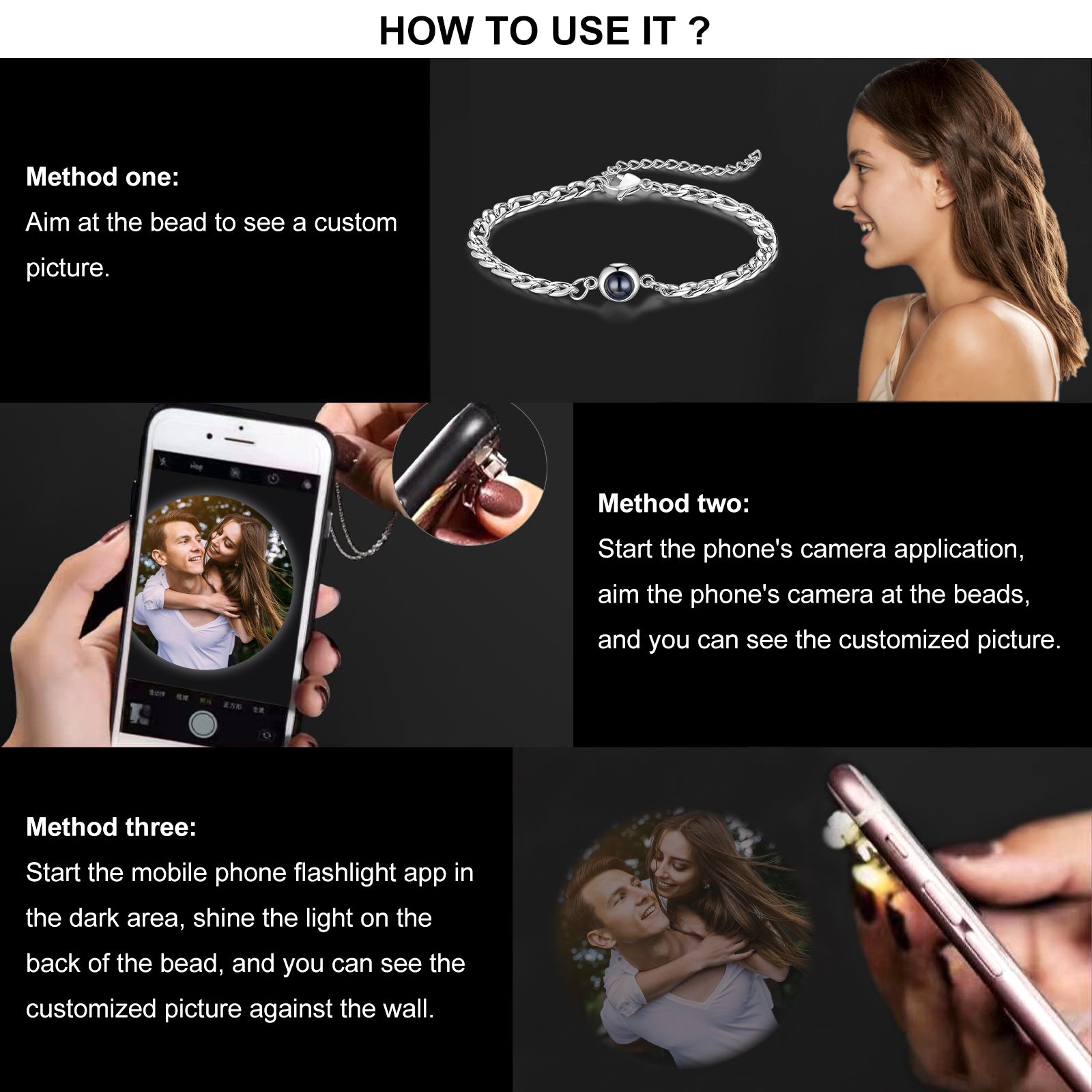 Custom Photo Projection Bracelet