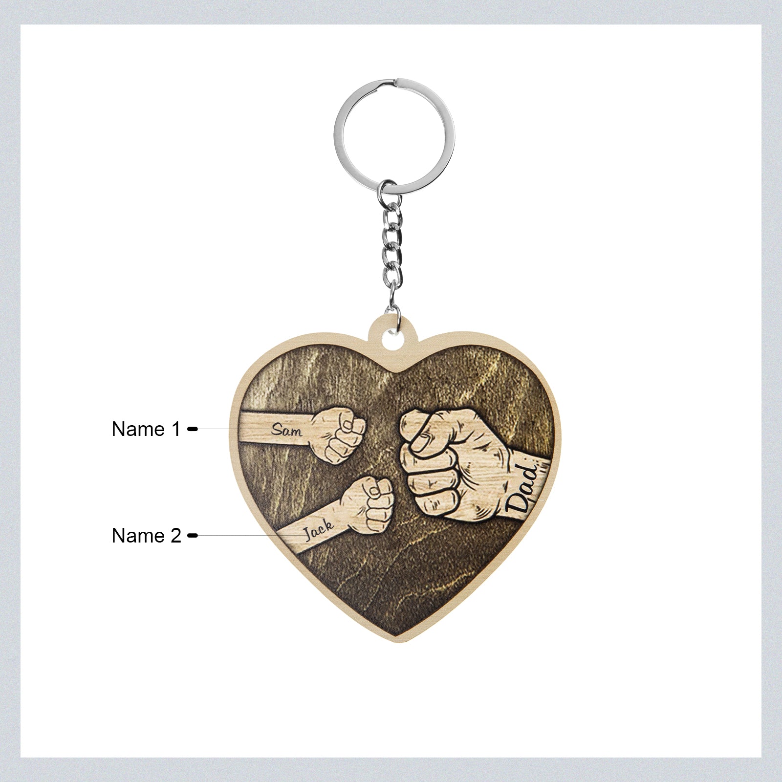 Custom Heart Shaped Keychain