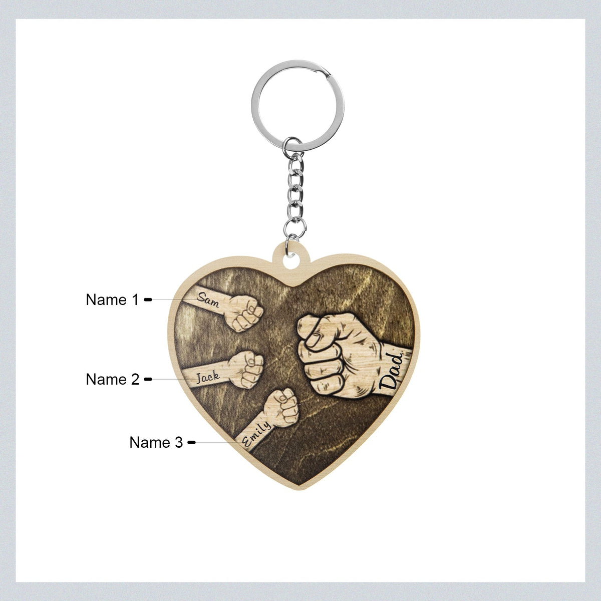 Custom Heart Shaped Keychain