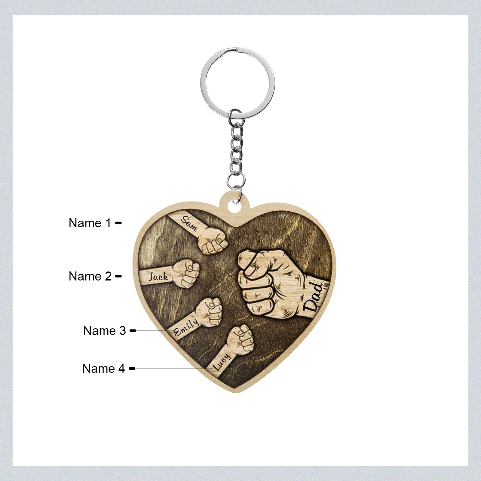 Custom Heart Shaped Keychain