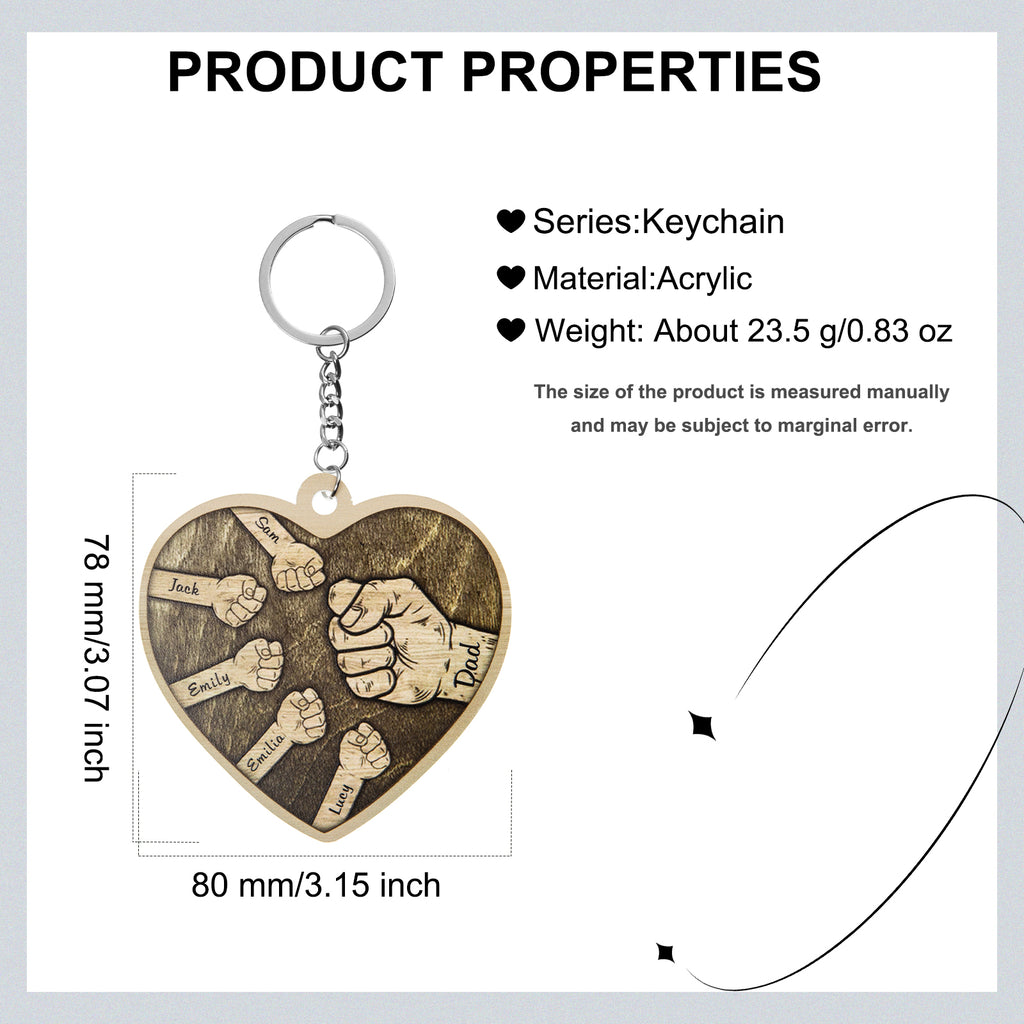 Custom Heart Shaped Keychain