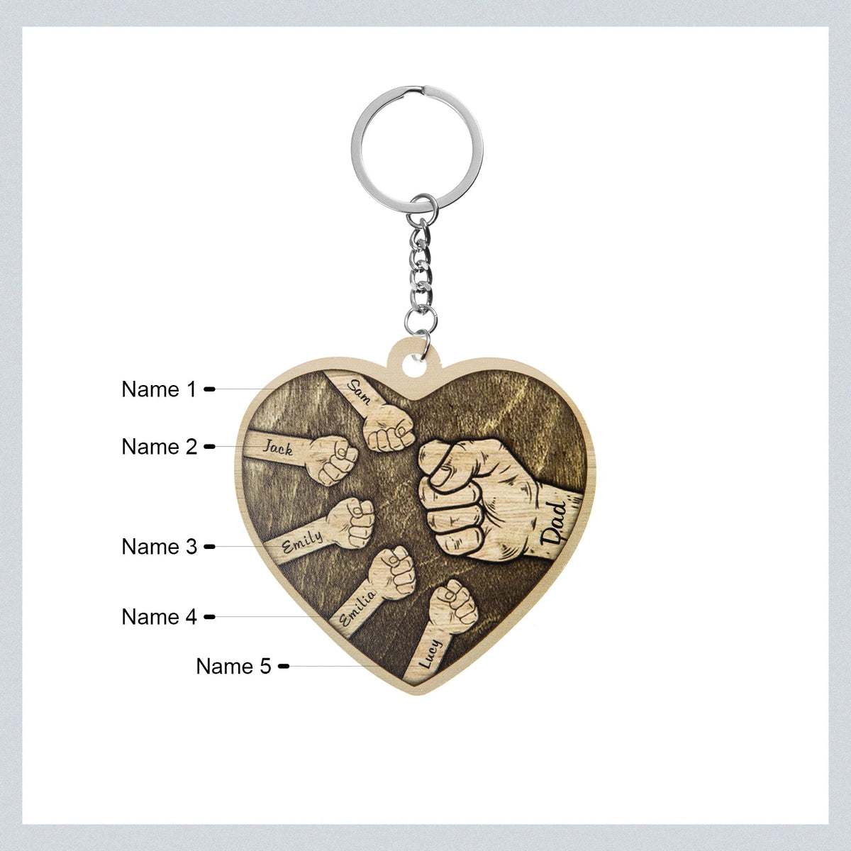 Custom Heart Shaped Keychain