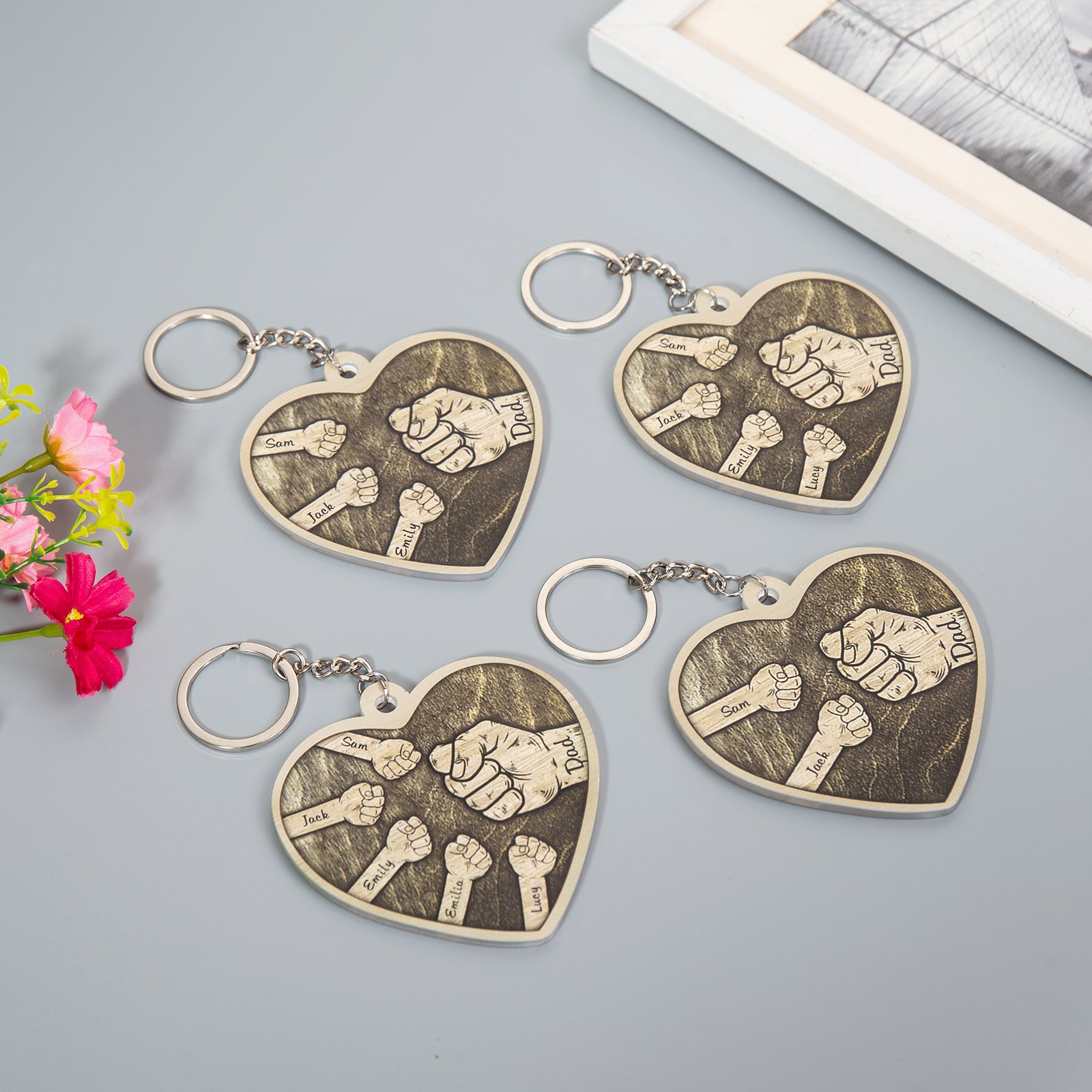 Custom Heart Shaped Keychain