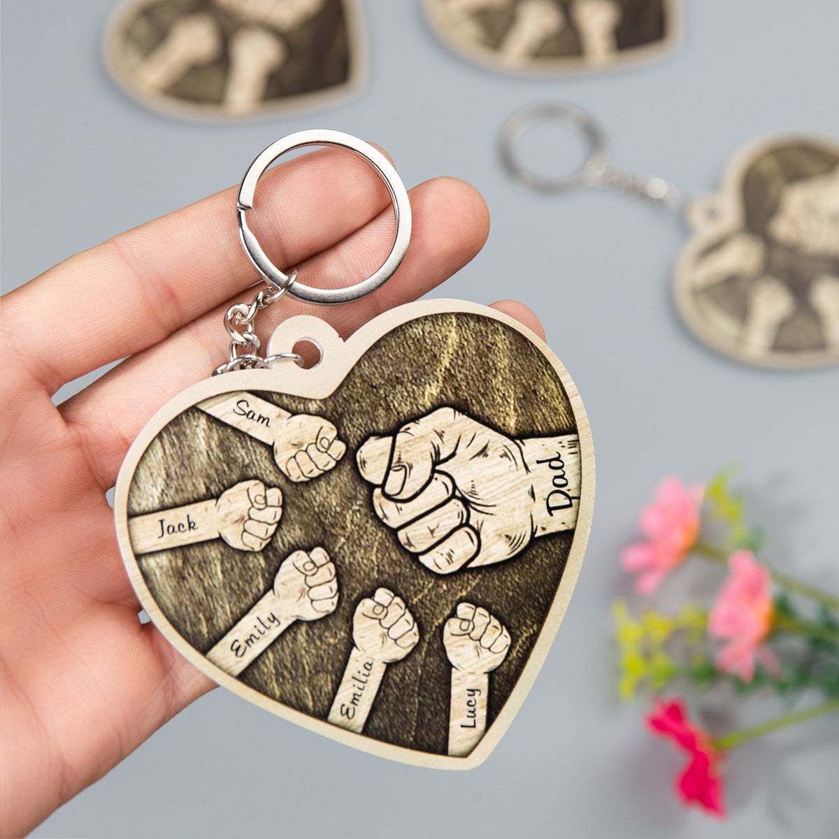 Custom Heart Shaped Keychain