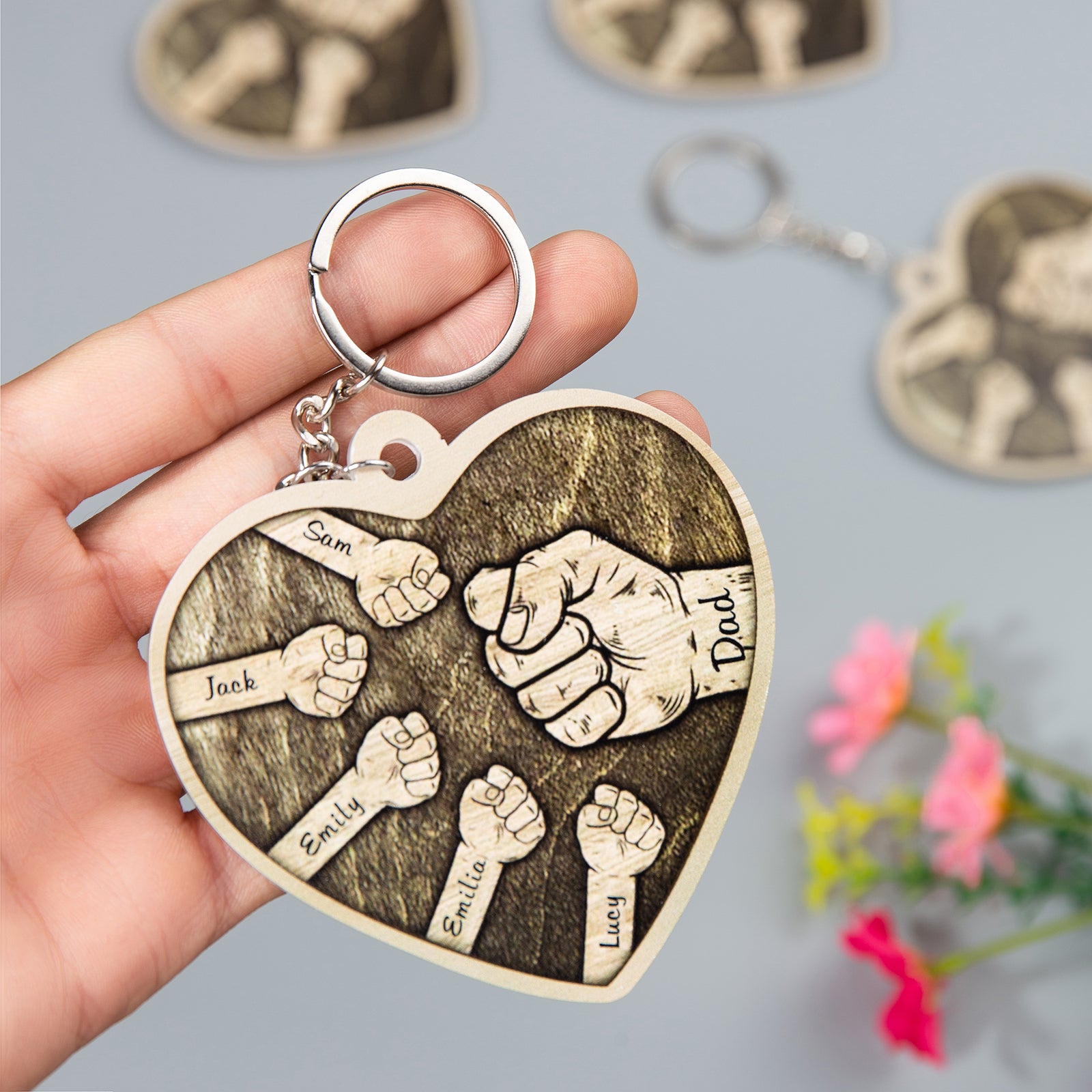 Custom Heart Shaped Keychain