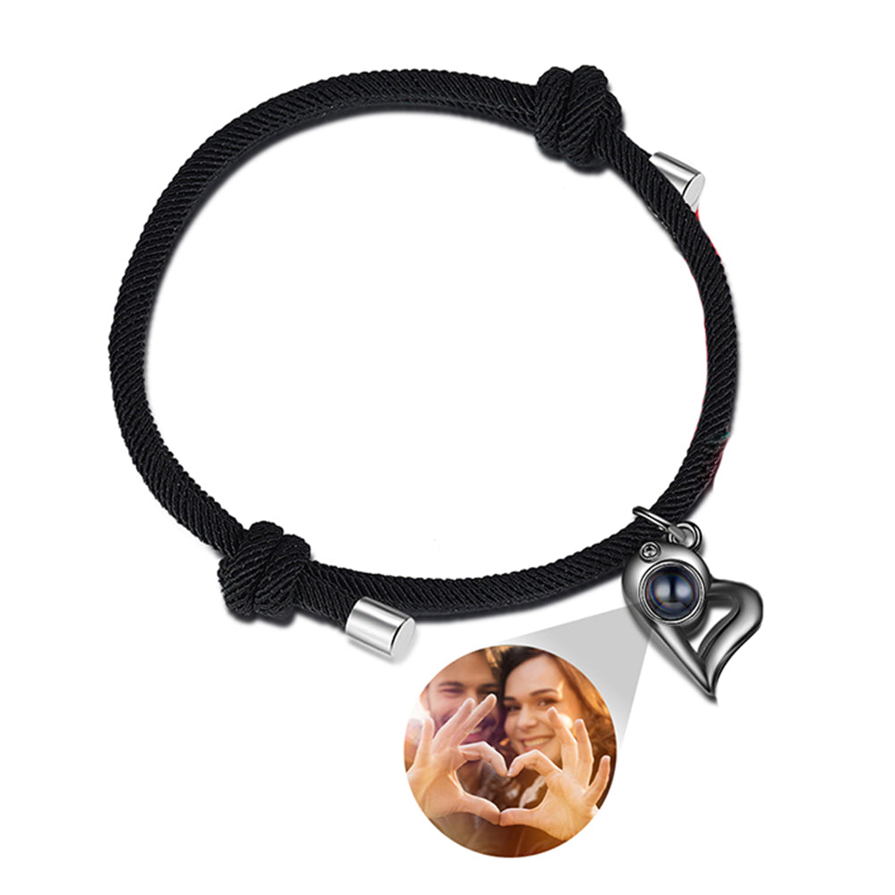 Custom Photo Projection Couple Bracelet
