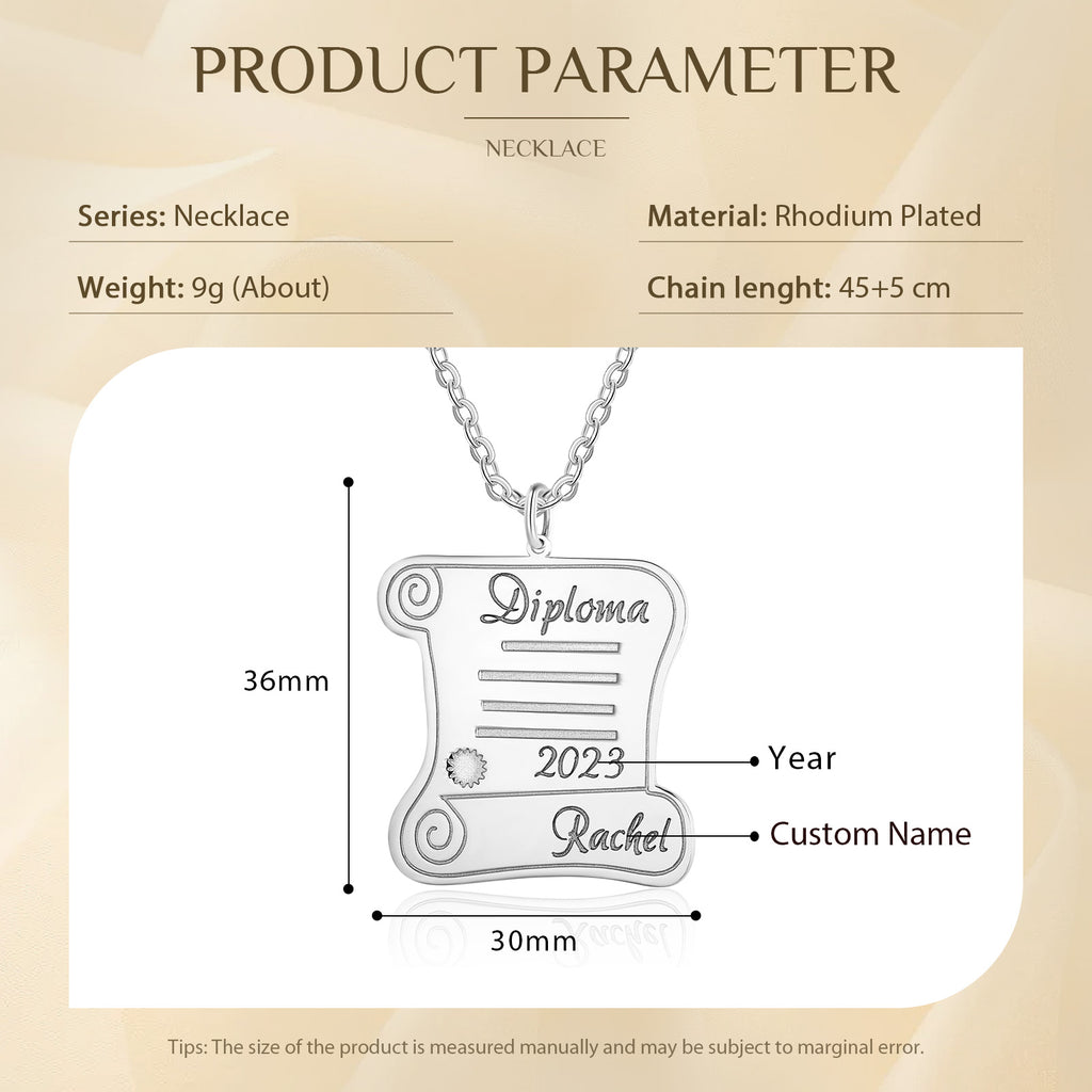 Custom Graduation Pendant Necklace