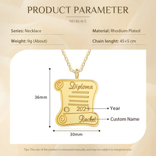 Custom Graduation Pendant Necklace