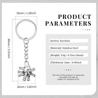 Custom Father and Child Hand Keychain