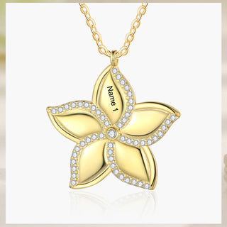 Custom Name Star Flower Necklace